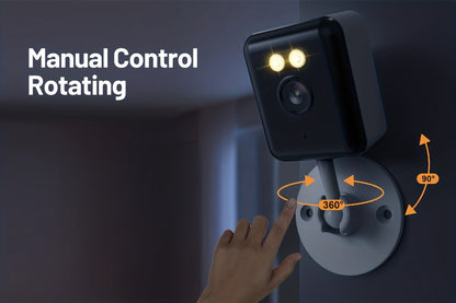 2 Pack WiFi Indoor Security Camera 3MP HD AI Humanoid Detection Full Color Night Vision Two-Way Audio Smart Motion Detection Alexa Compatible App Control Home Surveillance Camera
