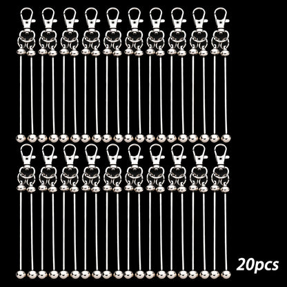 20pcs Beadable Keychain Making Kit for Women – DIY Double Blank Bar Key Rings with Lobster Clasp for Bag Pendant, Wedding, Party, Graduation, Back to School & Holiday Gift Craft Set