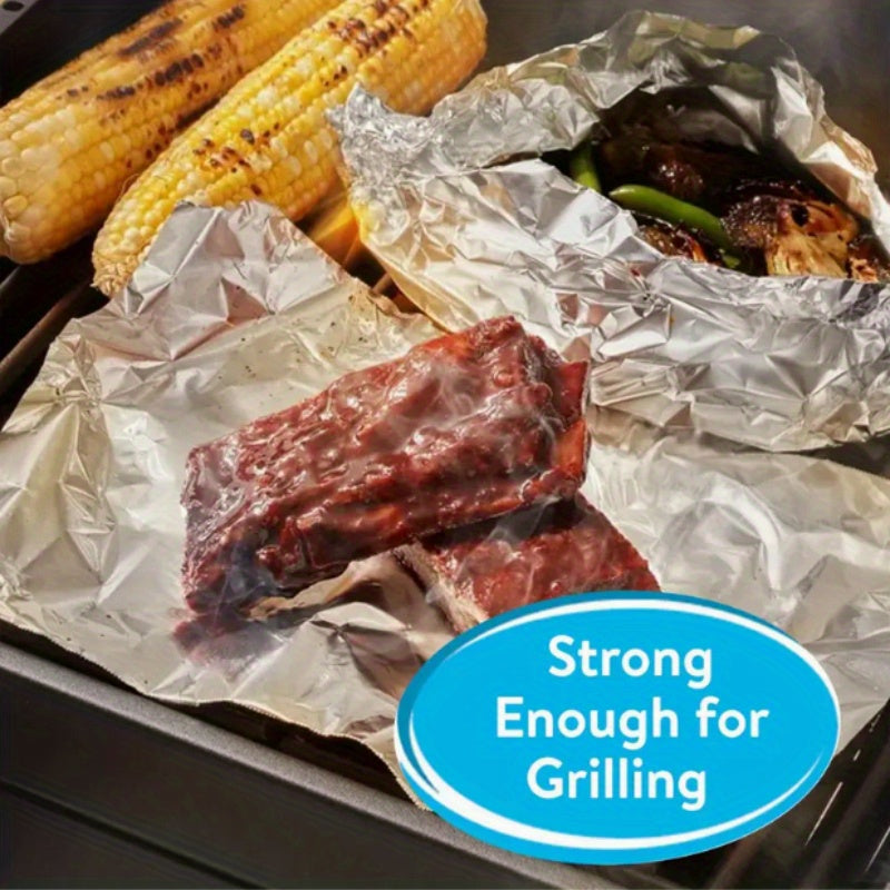 Heavy Duty Aluminum Foil Rolls 6 or 12 Pack – 12 Inch Wide, 30 Sq Ft Per Roll, Thick Strong Foil for Cooking, Grilling, Baking, Food Storage & Restaurant Use, Easy Open Tab