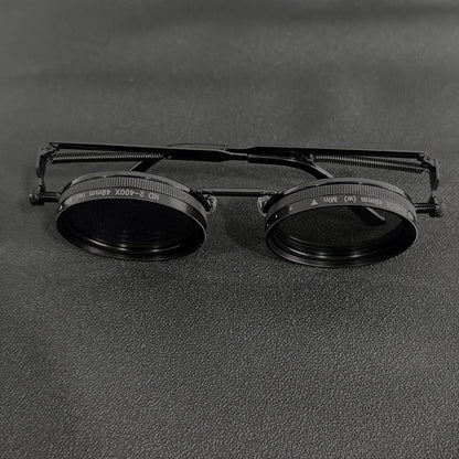 Men's Vintage Steampunk Spin Fashion Glasses – Adjustable Brightness, Alloy Frame, Black & Grey Gradient Interchangeable Lenses, Bohemian Party & Casual Eyewear Accessory