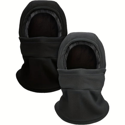 Balaclava Ski Mask 2 Pack Windproof Fleece Hood – Full Face Neck Cover for Men & Women, Cold Weather Cycling Skiing Snowboarding Riding Outdoor Sports Warm Skull Cap Headscarf, Unisex Winter Hat