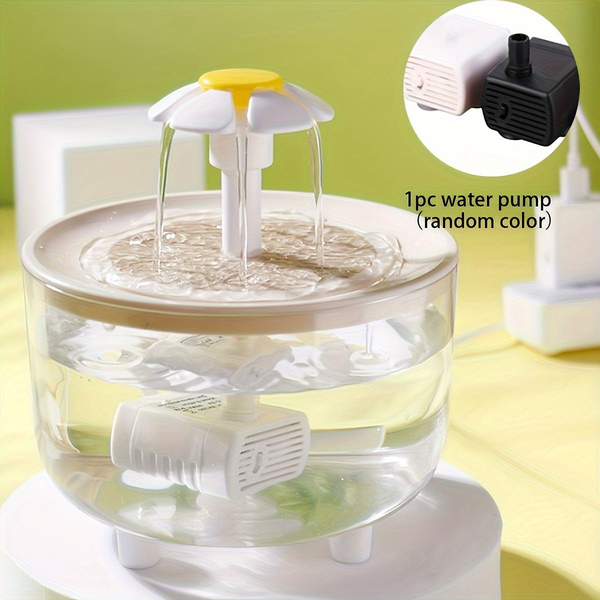 Pet Water Fountain 50oz Quiet USB-Powered BPA-Free - Automatic Drinking Fountain for Cats and Small Animals, Easy to Clean, No Battery Required, Continuous Fresh Filtered Water Dispenser