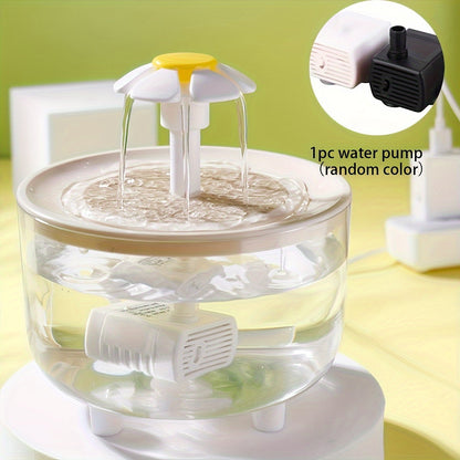 Pet Water Fountain 50oz Quiet USB-Powered BPA-Free - Automatic Drinking Fountain for Cats and Small Animals, Easy to Clean, No Battery Required, Continuous Fresh Filtered Water Dispenser