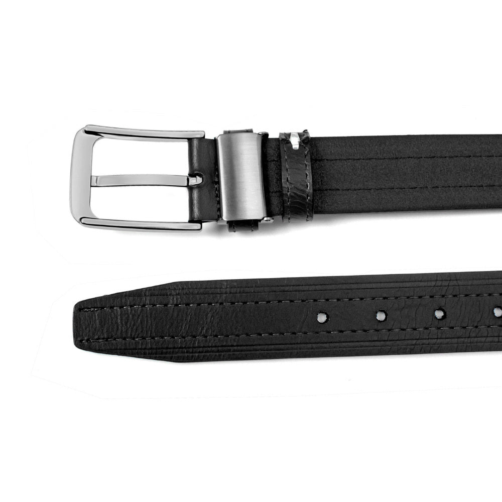 3Pcs Men's Leather Belt Set with Gift Box 1.25 Inch Adjustable Trim to Fit Dress Casual Jeans Classic Belt for Men Christmas Thanksgiving Gift