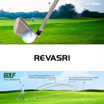 REVASRI Golf Rangefinder 650 Yards – Laser Range Finder with Golf Mode Slope Compensation Speed Height Horizontal Vertical Distance Two-Point Measurement for Golf Hunting Archery Outdoor