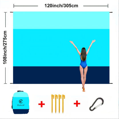 Sandproof Beach Blanket Oversized Up to 108x120 Inches – Quick Dry Lightweight Sand Free Mat for Beach Camping Picnic Travel, 8 Styles, Fits 2-10 Adults