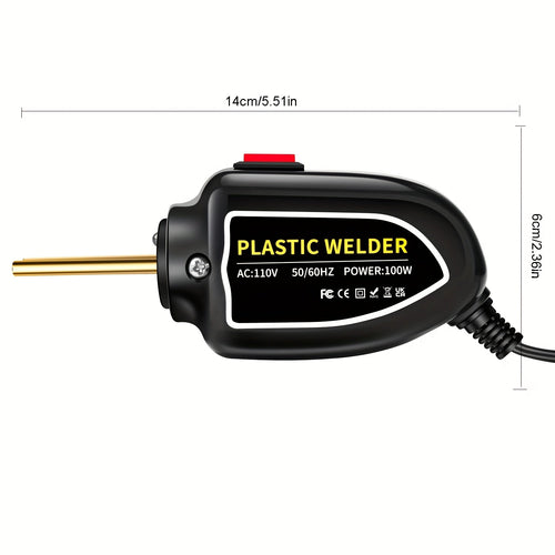 100W Plastic Welding Repair Kit with 250 Staples – Hot Staple Gun Welder for Car Bumper Repair, Auto Body Plastic Restoration, Fender & Fairing Fix, DIY Plastic Welder Tool for Home & Auto Use