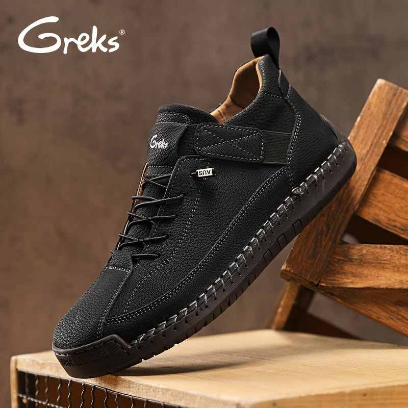 Men's Slip-On Ankle Boots Lightweight Mid-Top Loafers Cushioned Sole Non-Slip for Walking Driving Casual Office Semi-Formal Spring Fall EU 34.5-48