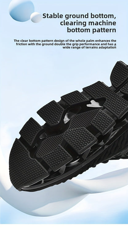 Men's Breathable Running Shoes Lightweight Fish Scale Fabric Upper Durable Outsole Low Top Lace-Up for Running Hiking Walking Casual Sports White Black US 7-13.5
