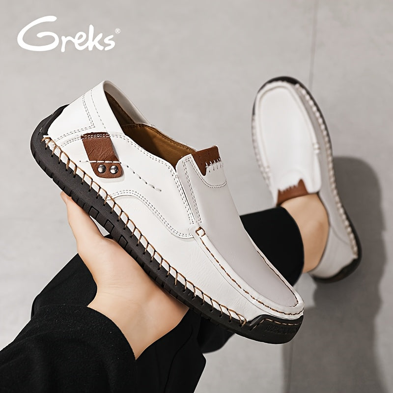 Men's Handstitched Driving Loafers Slip-On Shoes Lightweight Breathable – Casual Moccasin Boat Shoes for Business Casual, Travel, Walking & Outdoor, Sizes US 4–12.5