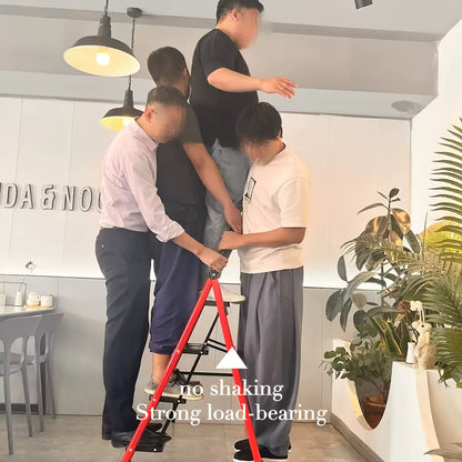 Heavy Duty Folding Step Ladder 500 Lbs Capacity - 2/3/4/5 Step Portable Non-Slip Ladder, Lightweight Durable Plastic, Foldable Step Stool for Home, Kitchen, Office & Industrial Use