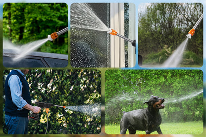 Cordless Pressure Washer 300W, Handheld Electric Car Wash Gun with 6-in-1 Nozzle, 1.3GPM High Pressure Washer with 15000mAh Battery, 60-Min Runtime for Car Wash, Home, Floor & Garden Cleaning