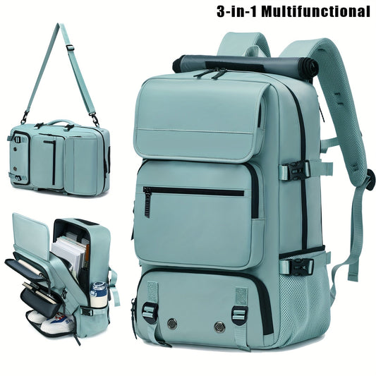 17 Inch Laptop Backpack Large Capacity – Airline Approved Travel Bag with Shoe Compartment, Multi-Pocket Business Work Backpack for Men, Durable Nylon, Hiking & Camping, Small & Large Sizes