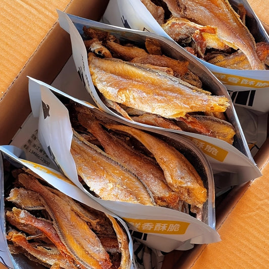Crispy Whole Yellow Fish Snacks 5 Pack (30g Each) – Ready-to-Eat Asian Seafood Crisps, High Protein Crunchy Fish Chips for Snacking, Lunchbox & On-the-Go