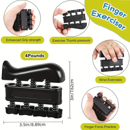 6-Piece Grip Strength Trainer Set – Adjustable Hand Gripper 10-130lbs with Auto Counter, Finger Exerciser, Forearm Workout Rings & Finger Stretcher, Hand Strengthener for Men Women All Hand Sizes