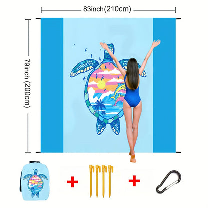 Sandproof Beach Blanket Oversized Up to 108x120 Inches – Quick Dry Lightweight Sand Free Mat for Beach Camping Picnic Travel, 8 Styles, Fits 2-10 Adults