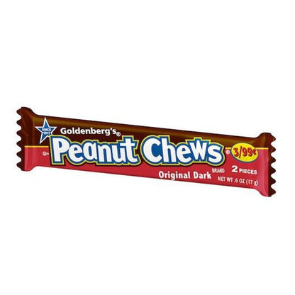 Peanut Chews Dark Chocolate 24 Count – Individually Wrapped Dark Chocolate Peanut Candy Bars, Bulk Pack for Snacking, Gifting, Office & Holiday Treats