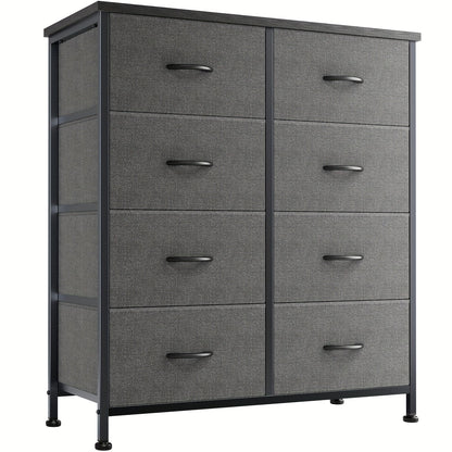 Drawer Cabinet with Metal Frame & Hardwood Top – Home Office Storage Organizer, 2 to 10 Drawers, Assembly Required – White, Grey, Black, Rustic Brown – Bedroom, Living Room & Office Filing Cabinet