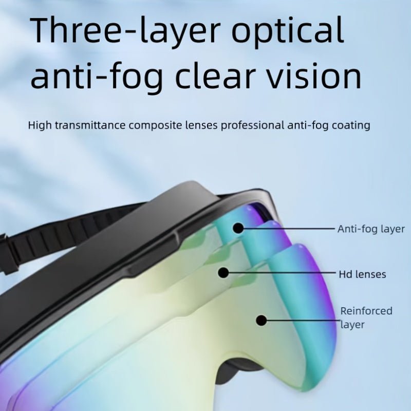 Anti-Fog Swim Goggles 2-Pack with Earplugs, Nose Clip & Waterproof Bag – UV Protection Swimming Goggles for Men, Women & Teens, Outdoor Pool & Water Sports Accessories Kit