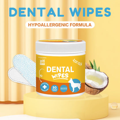 Dog Ear Cleaner Wipes with Finger Wipe Design - Soothing Deodorizing Itch Relief Coconut Scent Pet Ear Cleaning Wipes for All Dog Breed Sizes, Gentle and Easy to Use at Home