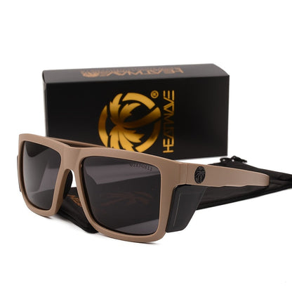 Men's Polarized Square Frame Sunglasses UV400 Photochromic Mirror Lens Full Rim PC Frame Includes Case 10 Colors Outdoor Driving Sport