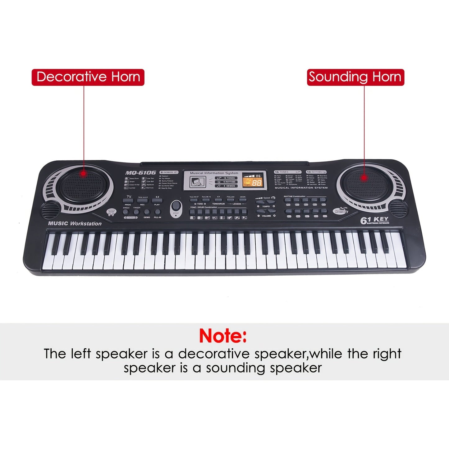 61-Key Electronic Piano Keyboard for Beginners - Built-In Microphone, Printed Music Sheets & USB Power, Complete Starter Kit for Kids & Adults, Perfect Birthday Gift for Music Lovers
