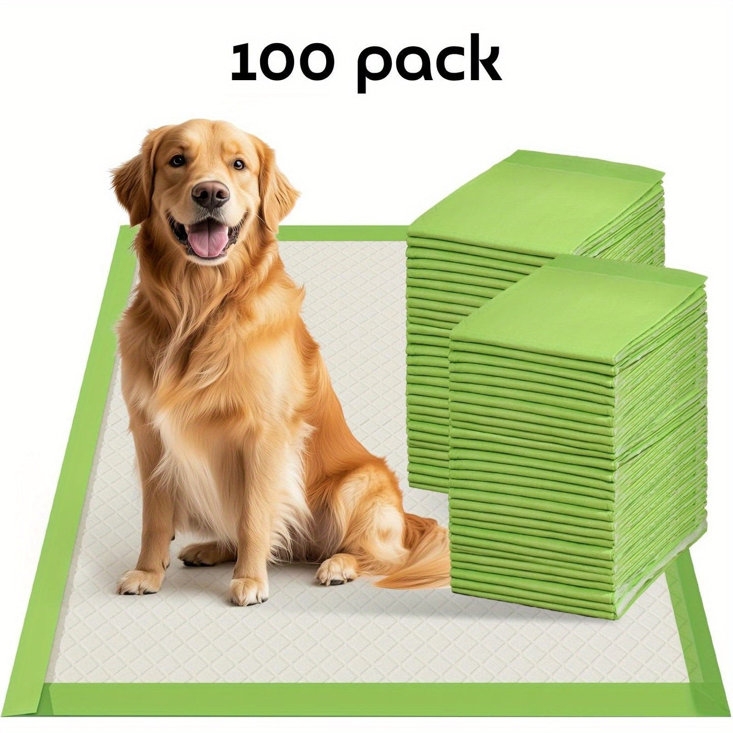Jumbo Dog Pee Pads for Large Breeds 50 or 100 Pack – 6-Layer Super Absorbent Heavy-Duty Leakproof Puppy Training Pads, Quick-Dry Odor Control, Housebreaking Pads for Senior Dogs & Potty Training