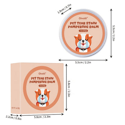 Pet Tear Stain Remover Balm for Dogs & Cats – Gentle Non-Irritating Eye Stain Cleaner, Safe for Sensitive Eye Area, Easy to Apply, 30g Compact Size