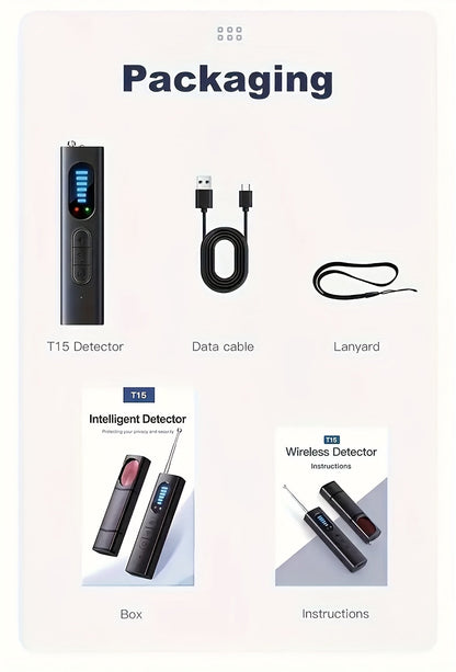 Hidden Camera Detector & Anti-Spy RF Signal Scanner – Portable Bug Sweeper for GPS Trackers, Wireless Eavesdropping Devices, Privacy Protection for Hotels, Cars, Homes, Offices & Travel