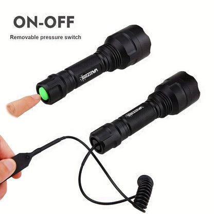 High Power Green Flashlight 350 Yards Long Range Night Vision with Remote Control & Rechargeable 18650 Battery – Spotlight Beam for Hunting, Fishing, Camping, Beekeeping & Outdoor Night Activities