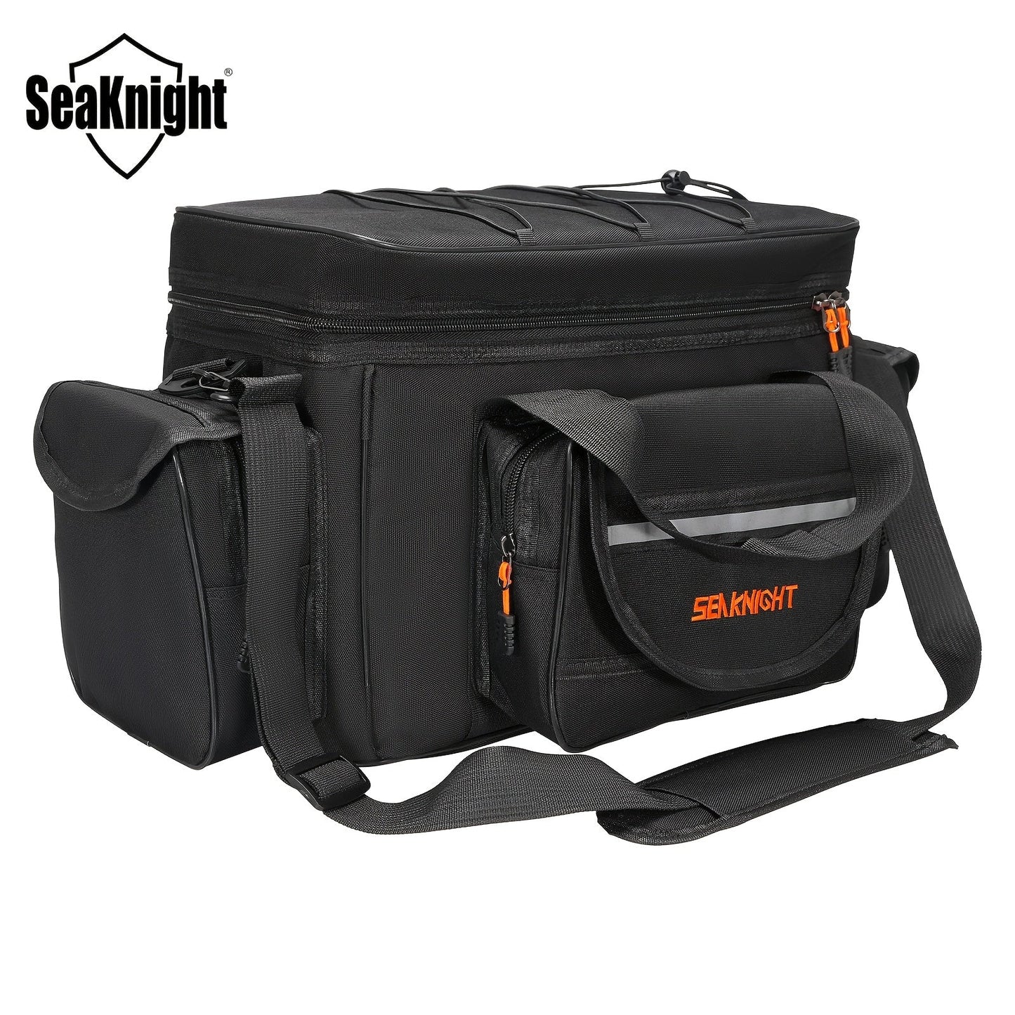 SeaKnight Fishing Tackle Bag Camo – Large Capacity Waterproof Nylon Shoulder Bag for Bass Trout Fishing Hiking Camping Outdoor Sports Travel Men Women