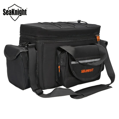SeaKnight Fishing Tackle Bag Camo – Large Capacity Waterproof Nylon Shoulder Bag for Bass Trout Fishing Hiking Camping Outdoor Sports Travel Men Women