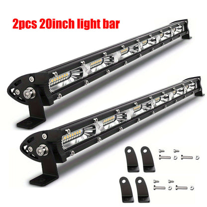 20 Inch 180W LED Light Bar Offroad Single Row – Ultra Slim 12V/24V Work Lamp for Truck, ATV, SUV, Tractor, Jeep & Boat – 6000K White, 50000Hr Lifespan – Velora