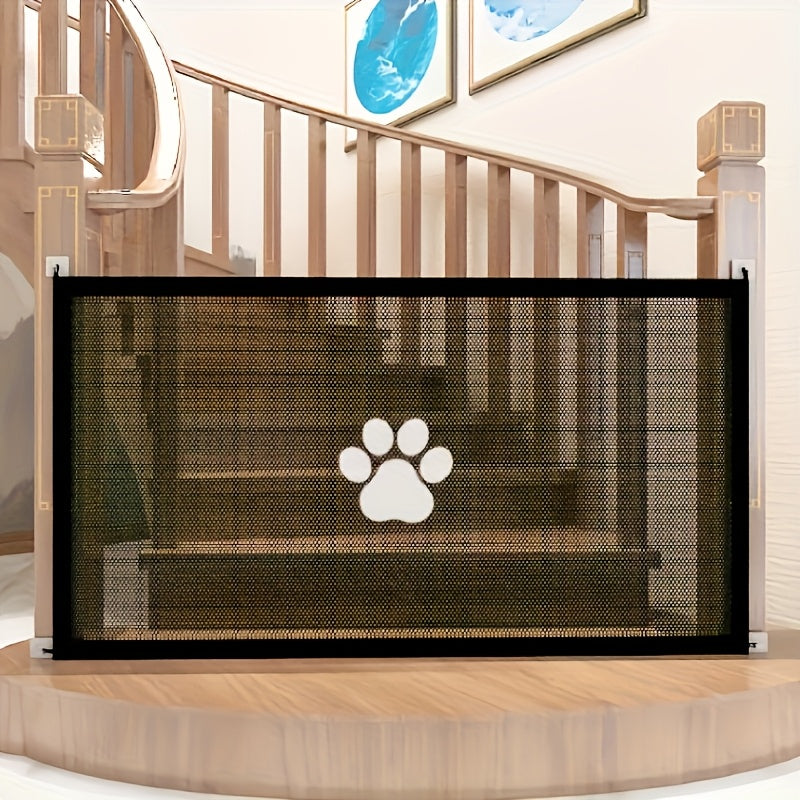 Portable Folding Pet Gate Dog Safety Barrier Fence – Foldable Mesh Isolation Net for Indoor Doorways, Stairs & Rooms, Available in Small & Large Sizes
