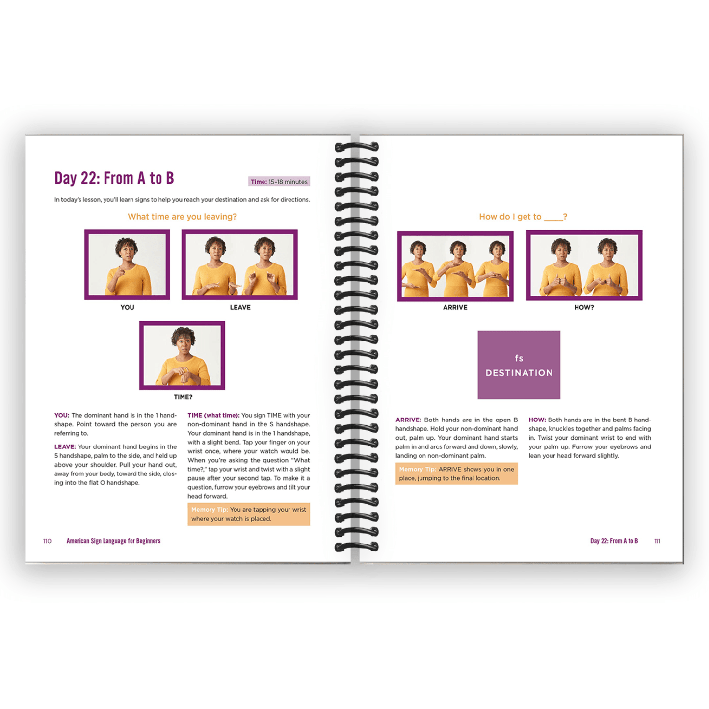 American Sign Language for Beginners Spiral Bound Book - Learn ASL Signing Essentials in 30 Days with Photos, Vocabulary & Deaf Culture Guide