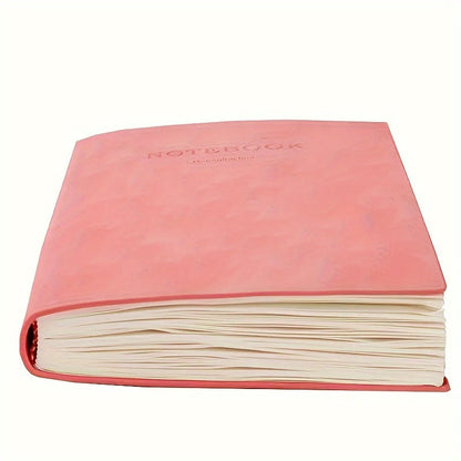 Soft Faux Leather Notebook 5-Pack Set Square Ruling Soft Cover Bookmark Extra Thick Pages for Business Meetings School Academic Writing – 7 Colors