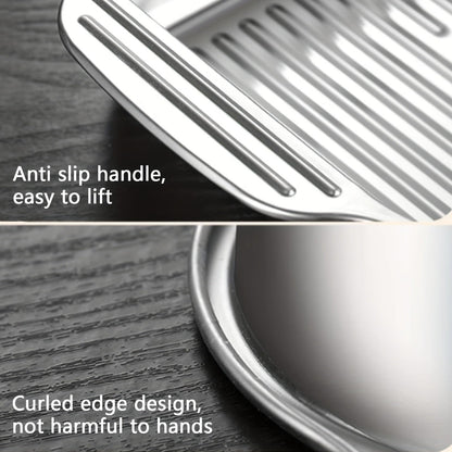 Stainless Steel Baking Pan Set 4-Piece – 2 Deep Roasting Pans & 2 Lidded Pans with Handles, 6-Liter 16.14-Inch Rectangular Baking Dish for Turkey, Lasagna, Fish & Chicken, Dishwasher Safe
