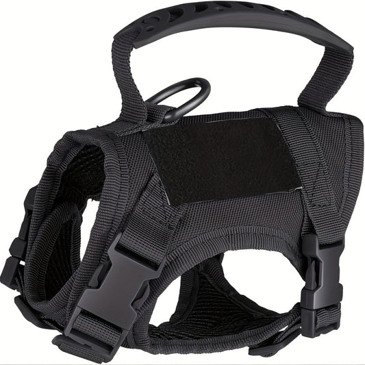Cat Tactical Vest Harness Adjustable Escape-Proof 600D Oxford Pet Chest Strap Training Clothes for Cats & Small Dogs One Size Fits Most