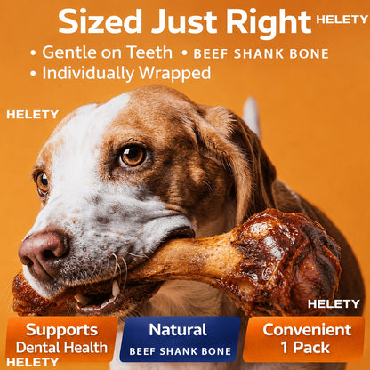 Long-Lasting Beef Bone Dog Chews Large Beef Flavor Chew Bones for Medium and Large Dogs Natural Daily Reward Treats for Indoor and Outdoor Snack Time Pet Dental Chews