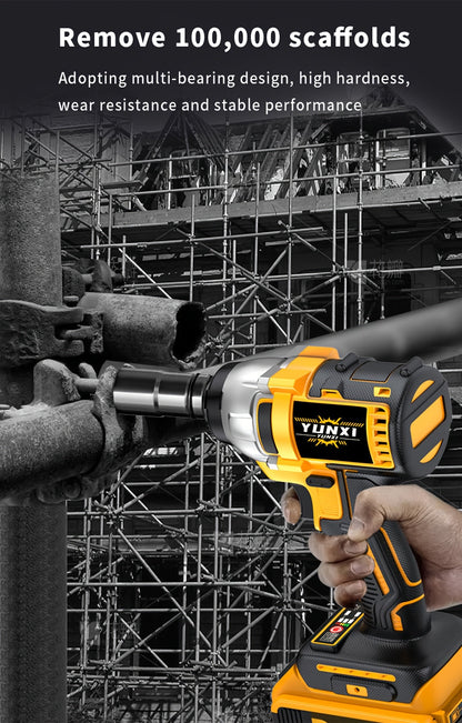 21V Brushless Cordless Impact Wrench & Drill Set – 4000mAh Li-ion Battery, Toolbox, Charger & Socket Accessories for Automotive, Home & Industrial Use
