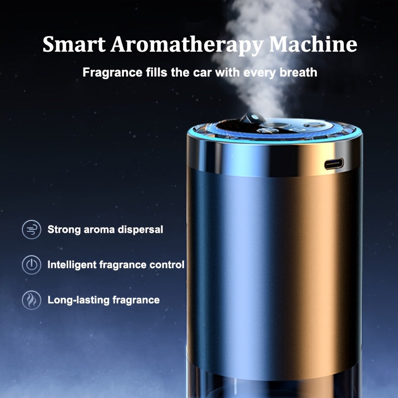 Smart Car Aromatherapy Diffuser – Adjustable Scent Strength, Eliminates Car Odors, Long-Lasting Freshness, Includes Essential Oil Bottles (Ocean or Cologne), Stylish Car Air Freshener Gift