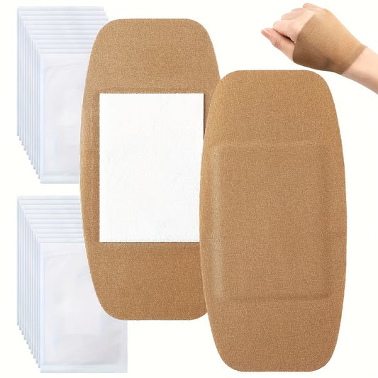 Extra Large Waterproof Bandages 50/100pcs Breathable Flexible Gauze Wound Care Patches First Aid Hemostasis Outdoor Sports Adhesive Bandage Bulk Pack for Adults Kids Home Emergency Kit