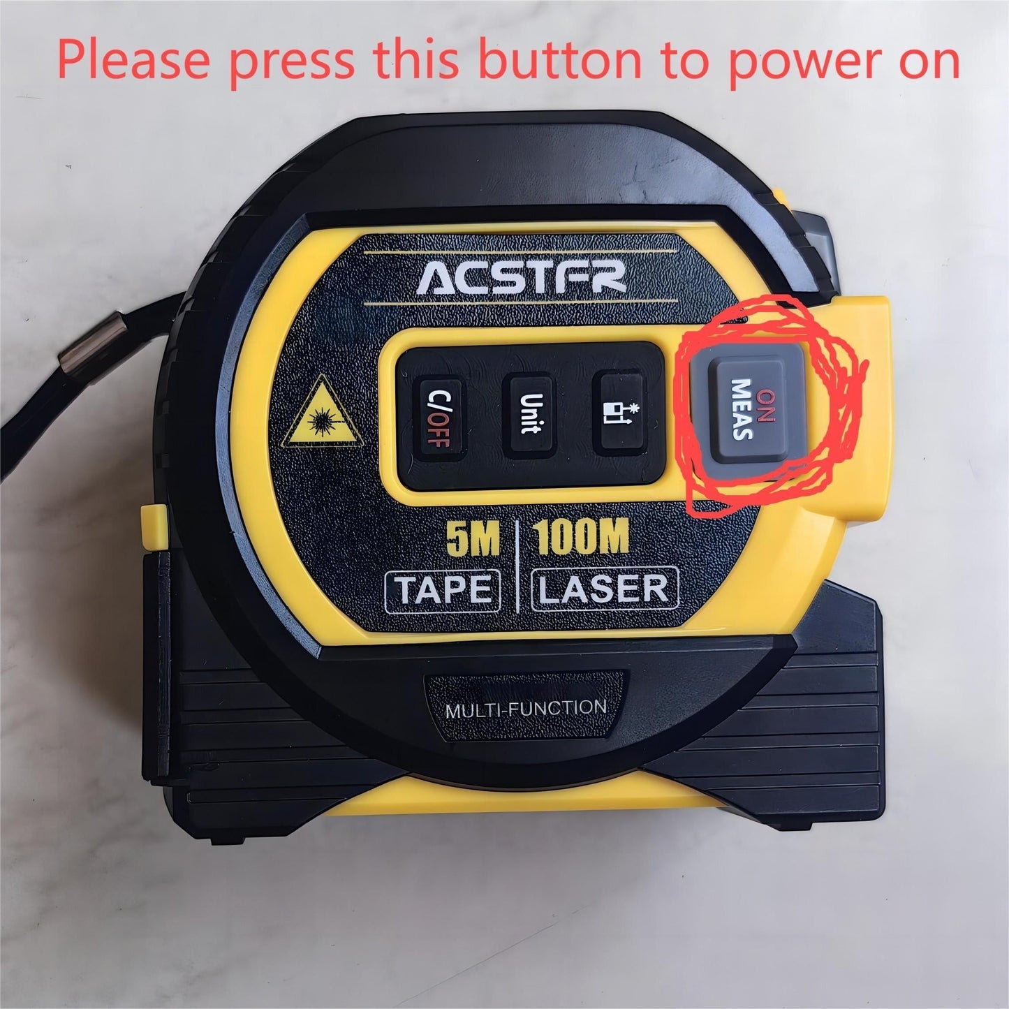 3-in-1 Laser Tape Measure with Digital Rangefinder & Steel Tape – High Precision Cross Laser Measuring Tool, Color Screen, Voice Broadcast, 2 AAA Batteries Included, for Construction, DIY & Home Use