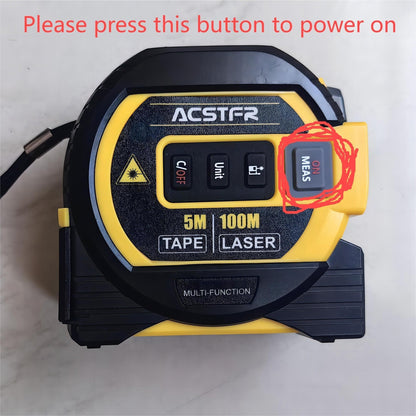 3-in-1 Laser Tape Measure with Digital Rangefinder & Steel Tape – High Precision Cross Laser Measuring Tool, Color Screen, Voice Broadcast, 2 AAA Batteries Included, for Construction, DIY & Home Use