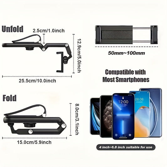 Car Phone Holder Mount 2-Pack Multi-Functional Universal Fit - Dashboard, Windshield & Air Vent Cell Phone Stand for Navigation, Compatible with iPhone & Android, Great Car Gift