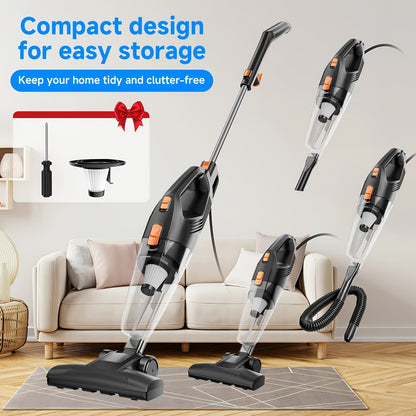 Cordless Stick Vacuum Cleaner 45-70KPA Powerful Suction, Anti-Tangle Brush 45-Min Runtime 50oz Dust Cup, Corded & Cordless Options, Rechargeable Lightweight Vacuum for Hardwood Floor Carpet Pet Hair Home