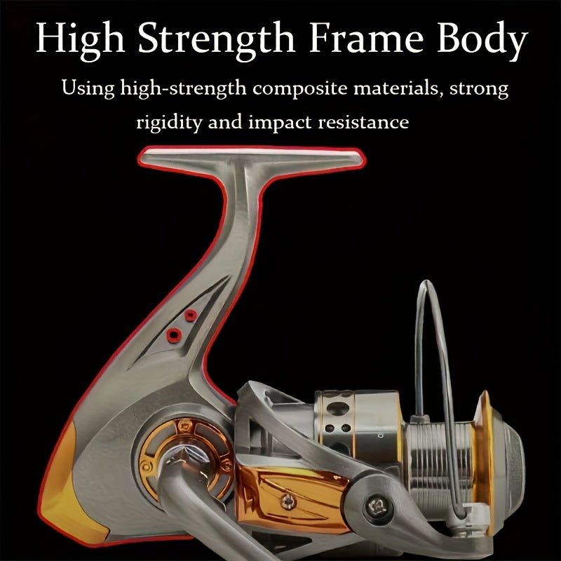 Metal Spinning Fishing Reel 5.2:1 Gear Ratio 22LB Max Drag - Aluminum Alloy Ambidextrous Reel for Freshwater Saltwater Bass Carp Fishing