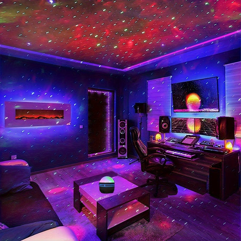 Galaxy Star Projector Night Light Aurora Borealis LED with Remote Control 7 Lighting Effects for Bedroom Kids Room Camping Wedding Party & Home Decoration – Romantic Starry Sky Atmosphere Lamp