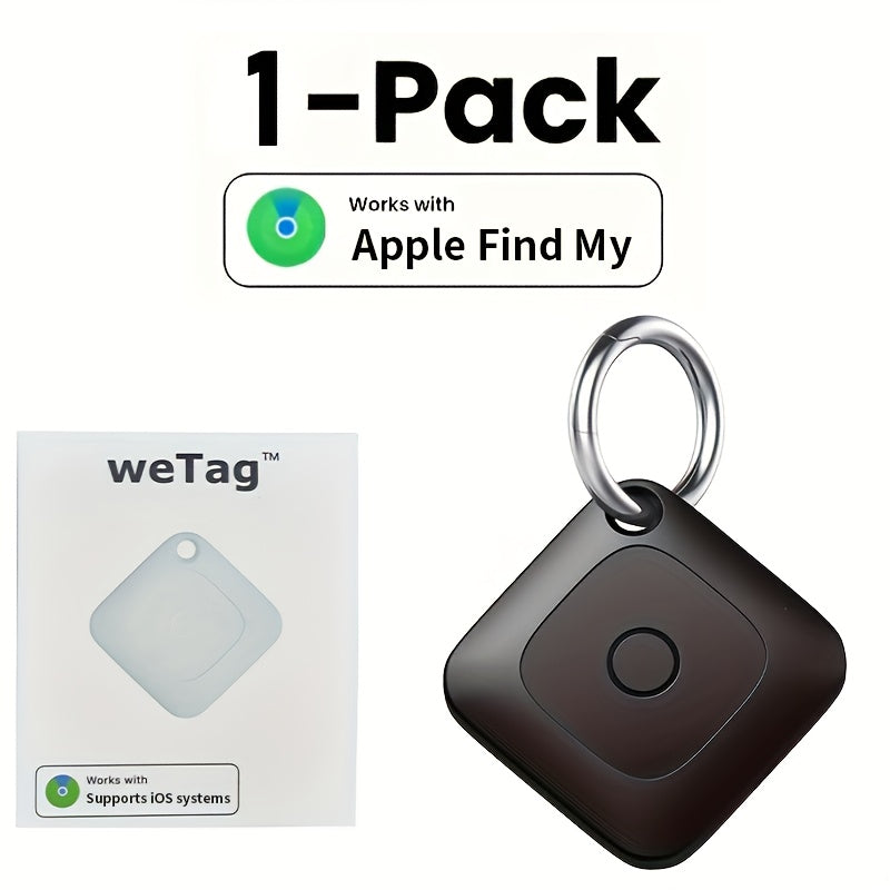 WeTag Smart Bluetooth Item Tracker 1.43" Mini GPS Finder for Keys Wallet Luggage Car Bags – High Decibel Alarm App Control – 1/2/4/8 Pack – Gift for Travelers