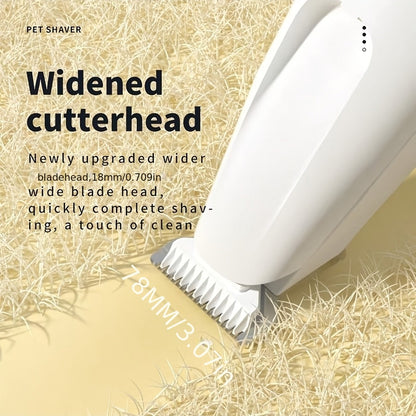 Cordless Quiet Dog Paw Trimmer with LED Light – Low-Noise Rechargeable Pet Hair Clipper for Paws, Face & Ears, Suitable for Small Dogs & Cats, Professional Grooming Tool